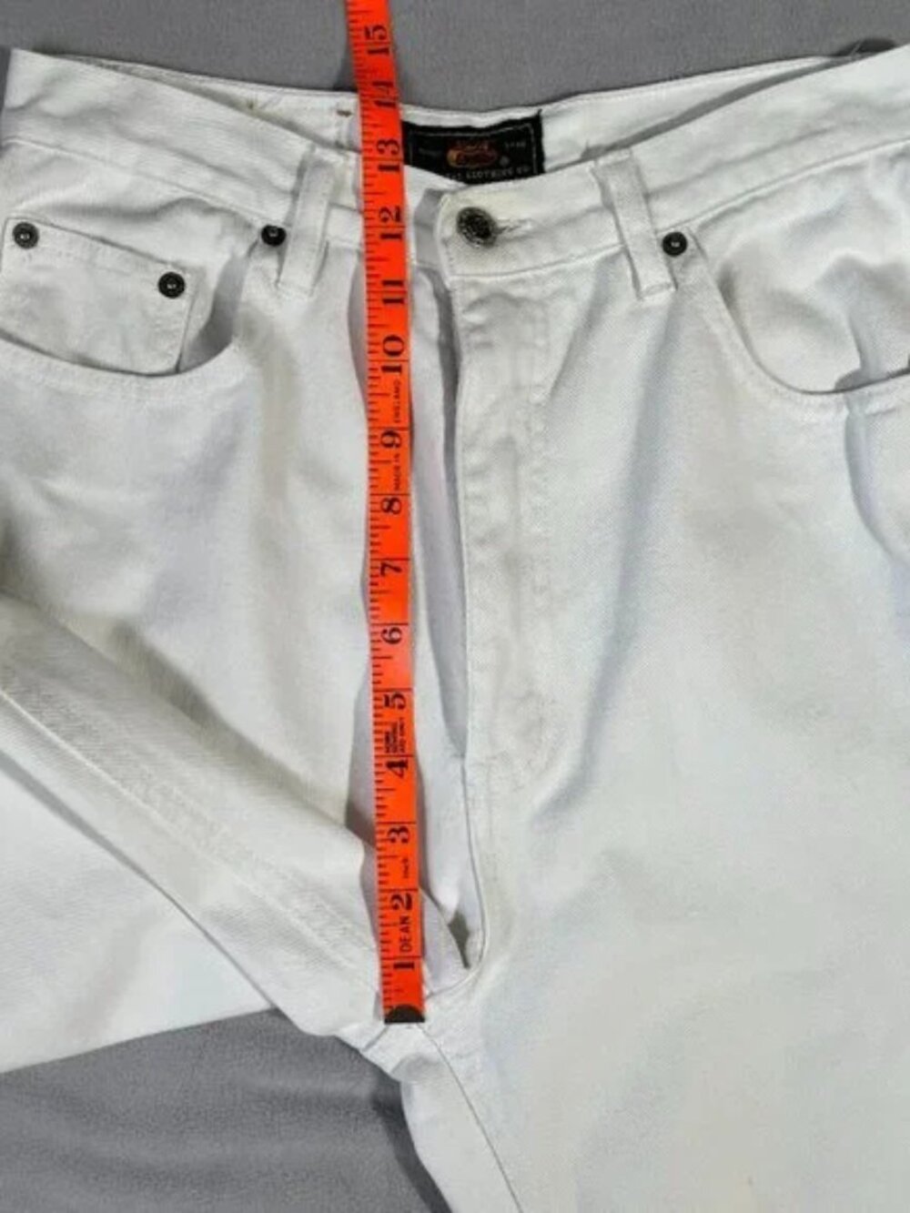 Route 66 Vintage 90s High Waisted Tapered denim Jeans White Heavy Cotton Size 8 - Picture 6 of 13